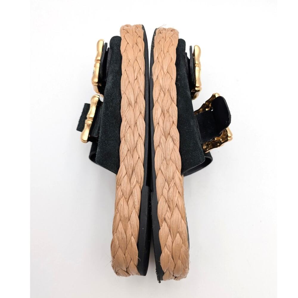 Schutz Enola Rope Platform Women's Sandals Suede Black Size US7.5B EU38 - Picture 11 of 11